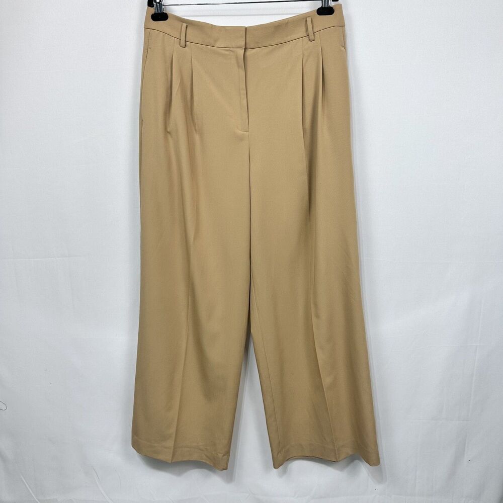 Ann Taylor Women's $139 The Pleated Wide-Leg Pant in Baguette size 12